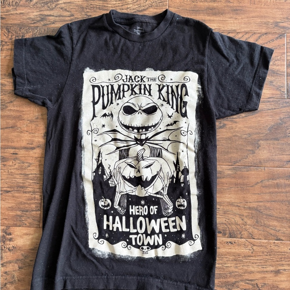 Nightmare Before Christmas Jack Skellington Black T Shirt Pumpkin King